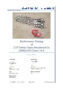 Certificate & Testing Report for CCT