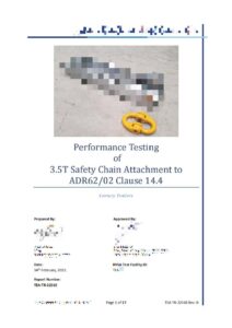 Certificate & Testing Report for CCT