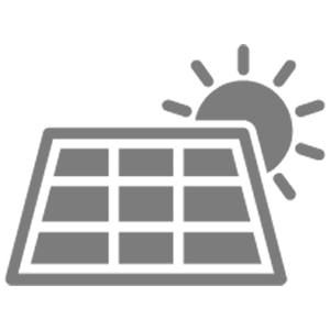 Solar panel & sun icon